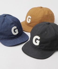 GERRY ジェリー フェルトワッペン ショートバイザー キャップ アンパイアキャップ 帽子 キャンバス デニム