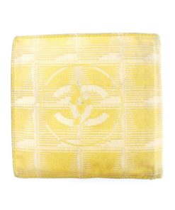 CHANEL シャネル 二つ折り 財布 レディース ニュートラベルライン イエロー 中古